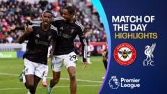 Liverpool come from behind to beat nine-man Brentford