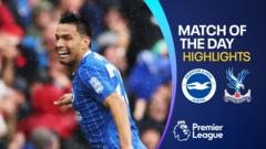 Gomez scores extraordinary goal as Brighton put five past Palace